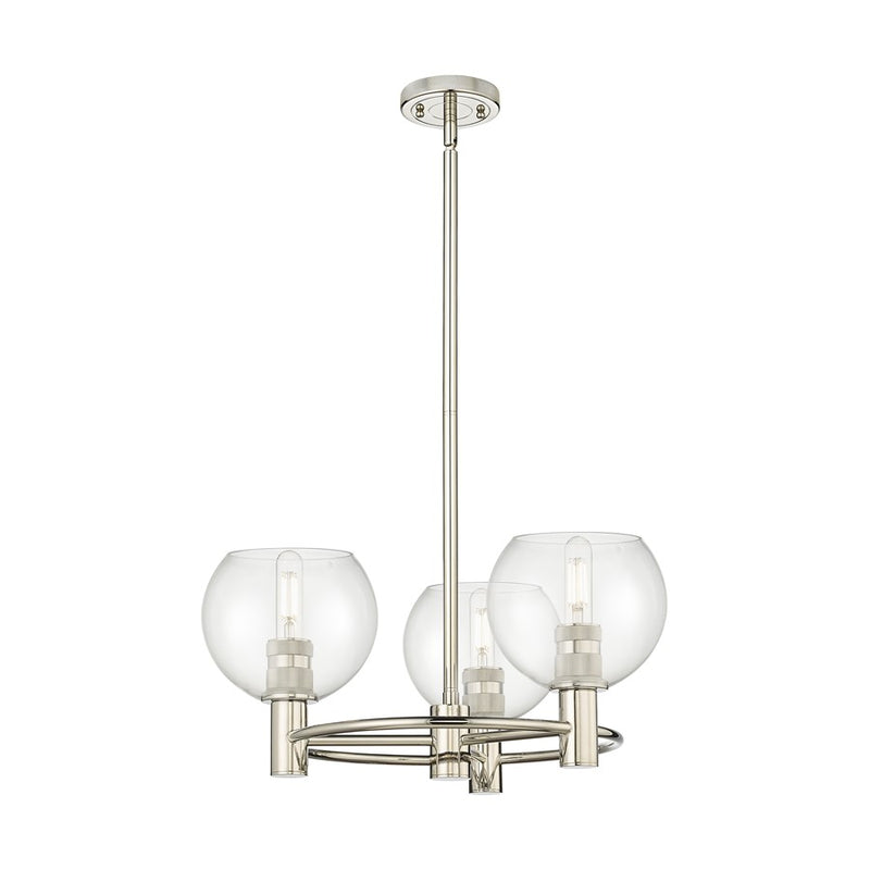 Innovations Crown Point 3Lt 20" Athens Stem Pendant, PN/CL - 434-3CR-PN-G122-6