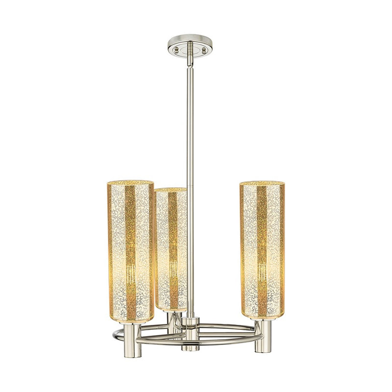 Innovations CP 3Lt Stem Pendant, 12" Shade, PN/MC - 434-3CR-PN-G434-12ME
