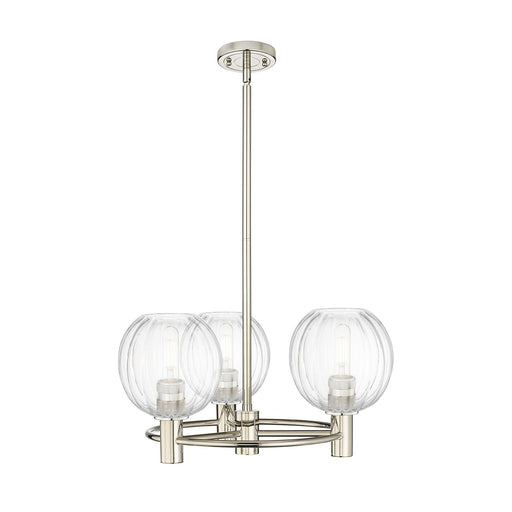 Innovations Preston Globe 21in 3-Light Pendant | Industrial Polished Nickel and Clear Glass | Kitchen Island & Dining | Model 434-3CR-PN-G458-7CL