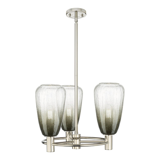 Innovations Brookhaven Almond 20in 3-Light Pendant | Industrial Polished Nickel and Slate Glass | Kitchen Island & Dining | Model 434-3CR-PN-G480-6SL