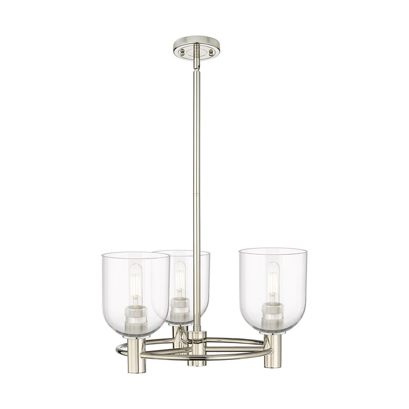 Innovations Bella 19.5in 3-Light Pendant | Industrial Polished Nickel and Clear Glass | Kitchen Island & Dining Room | Model 434-3CR-PN-G558-6CL