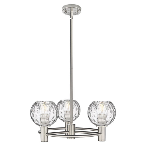 Innovations Athens Water Glass 20in 3-Light Pendant | Industrial Satin Nickel and Clear Glass | Kitchen Island & Dining | Model 434-3CR-SN-G1215-6