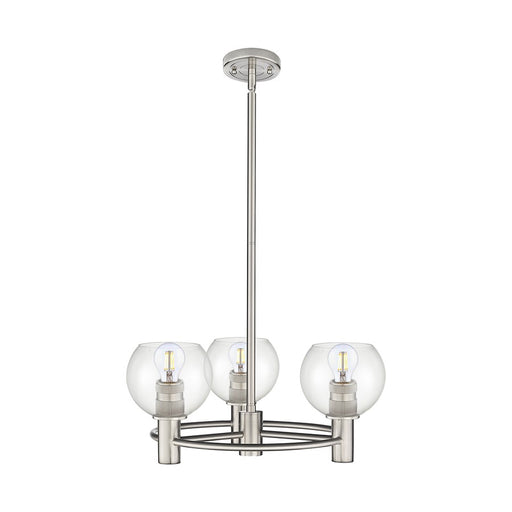 Innovations CP 3Lt 20" Athens Stem Pendant, SN/CL - 434-3CR-SN-G122-6