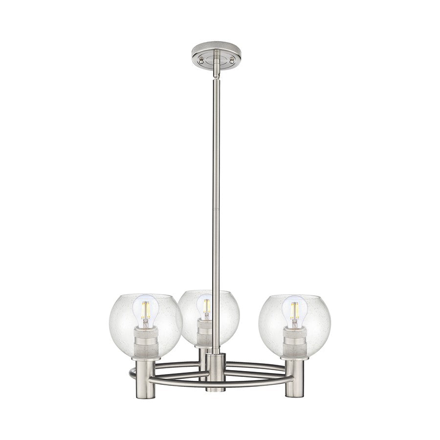 Innovations Crown Point 3Lt 20" Athens Stem Pendant, SN/Seed - 434-3CR-SN-G124-6