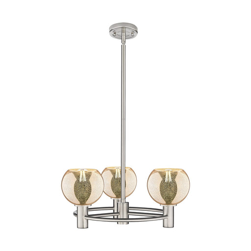 Innovations Athens Mercury 20in 3-Light Pendant | Industrial Satin Nickel and Mercury Glass | Kitchen Island & Dining Room | Model 434-3CR-SN-G128-6