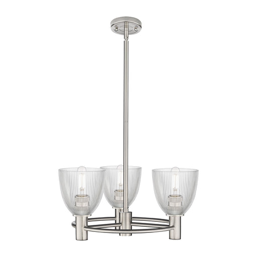 Innovations Castile 20in 3-Light Pendant | Industrial Satin Nickel and Clear Glass | Kitchen Island & Dining Room | Model 434-3CR-SN-G382