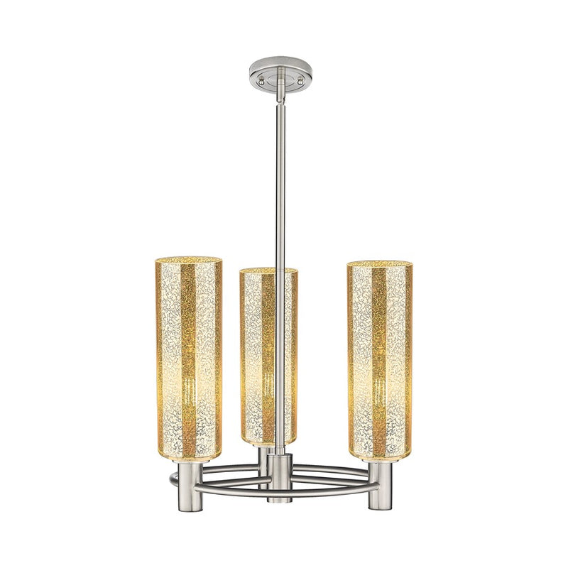 Innovations CP 3Lt Stem Pendant, 12" Shade, SN/MC - 434-3CR-SN-G434-12ME