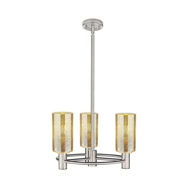 Innovations Crown Point 3Lt Stem Pendant/7", SN/MC - 434-3CR-SN-G434-7ME