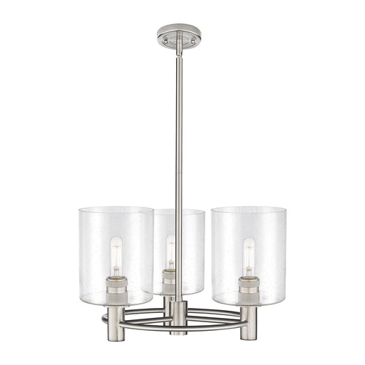 Innovations Paladin 21in 3-Light Pendant | Industrial Satin Nickel and Seedy Glass | Kitchen Island & Dining Room | Model 434-3CR-SN-G4424-7