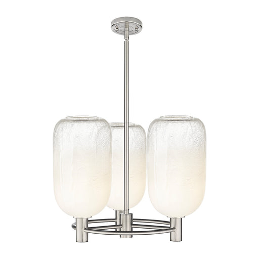 Innovations Brookhaven Cloche 21in 3-Light Pendant | Industrial Satin Nickel and Opal Glass | Kitchen Island & Dining | Model 434-3CR-SN-G482-7OP