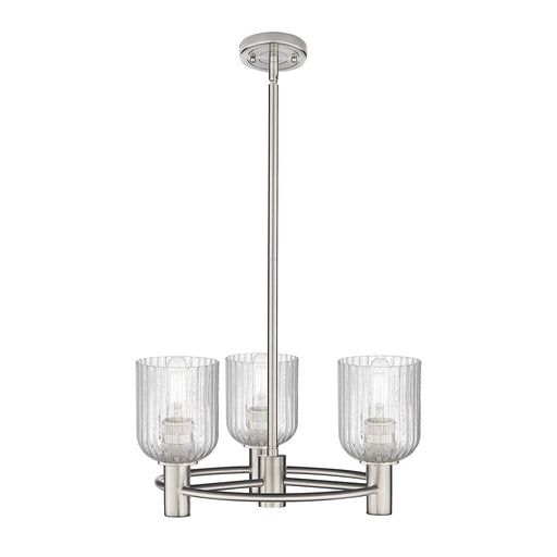Innovations Crown Point 19in 3-Light Pendant | Industrial Satin Nickel and Seedy Glass | Kitchen Island & Dining Room | Model 434-3CR-SN-G559-5SDY