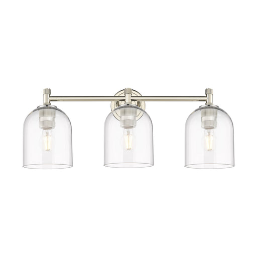 Innovations Bella 23in 3-Light Bath Vanity Light | Industrial Polished Nickel and Clear Glass | Bathroom Vanity | Model 434-3W-PN-G558-6CL