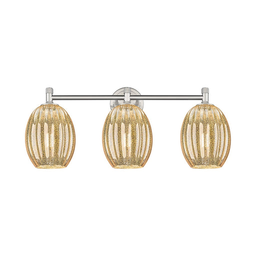 Innovations Preston Bulb 24in 3-Light Bath Vanity | Industrial Satin Nickel and Mercury Glass | Bathroom & Powder Room | Model 434-3W-SN-G459-6ME
