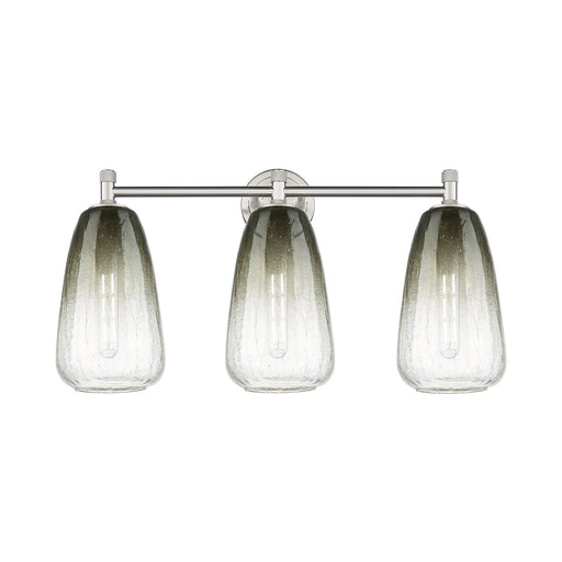 Innovations Brookhaven Almond 24in 3-Light Bath Vanity | Industrial Satin Nickel and Slate Glass | Bathroom & Powder Room | Model 434-3W-SN-G480-6SL