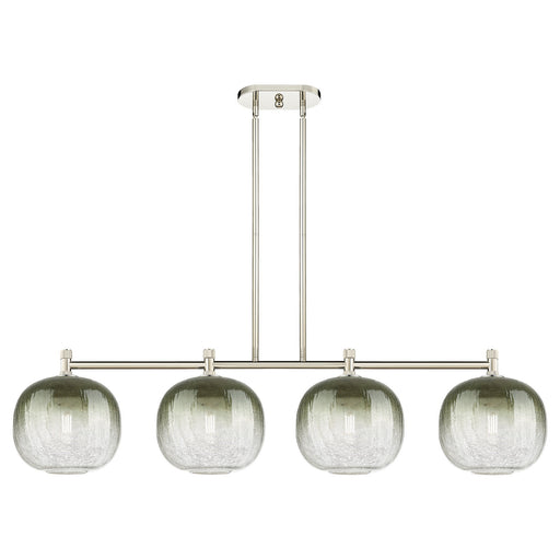 Innovations Brookhaven Sphere 51in 4-Light Island Light | Industrial Polished Nickel and Slate Glass | Kitchen Island | Model 434-4I-PN-G481-10SL