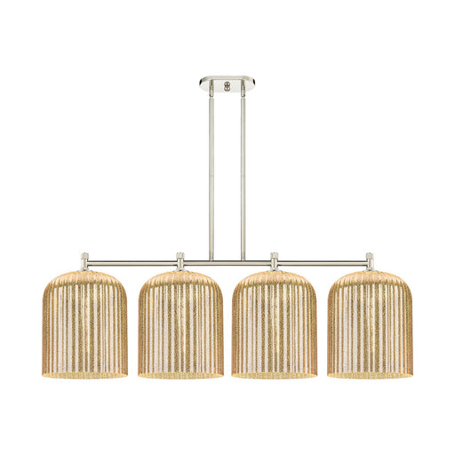 Innovations Crown Point 52in 4-Light Island Pendant | Industrial Polished Nickel and Mercury Glass | Kitchen Island | Model 434-4I-PN-G559-12ME