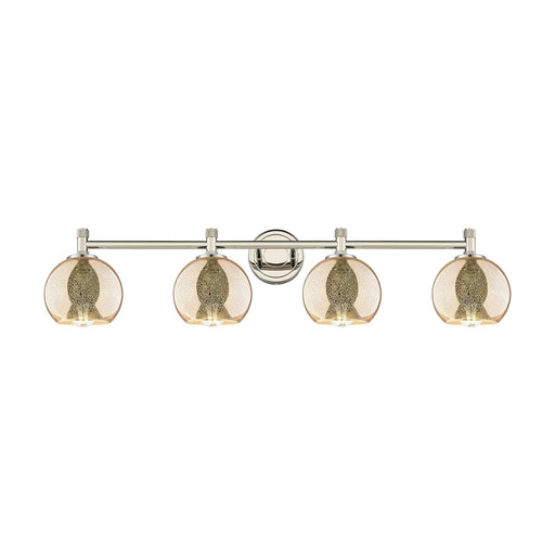 Innovations Athens 36in 4-Light Bath Vanity | Industrial Polished Nickel and Mercury Glass | Bathroom & Powder Room | Model 434-4W-PN-G128-6