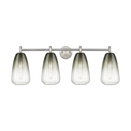 Innovations Brookhaven Almond 37in 4-Light Bath Vanity | Industrial Satin Nickel and Slate Glass | Bathroom Vanity | Model 434-4W-SN-G480-6SL