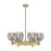 Innovations CP 6Lt 26" Athens DS Stem Chandelier, BB/SDS - 434-6CR-BB-G1213-6SM