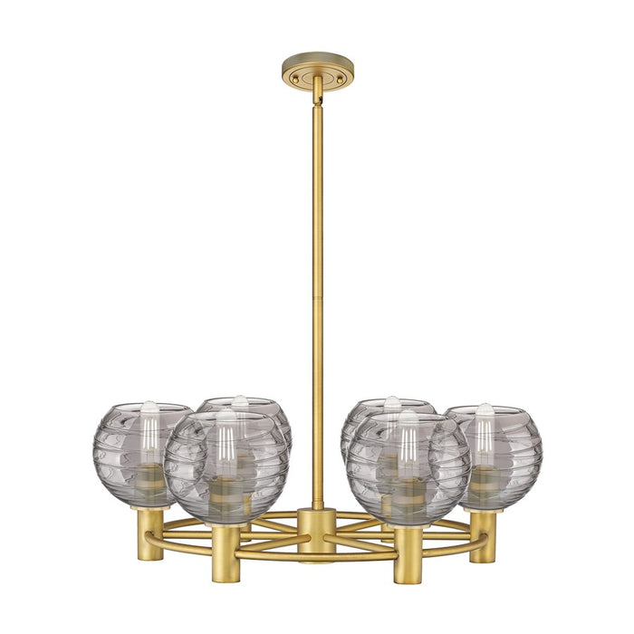 Innovations CP 6Lt 26" Athens DS Stem Chandelier, BB/SDS - 434-6CR-BB-G1213-6SM