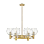 Innovations CP 6Lt 26" Athens Stem Chandelier, BB/CL - 434-6CR-BB-G122-6