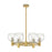 Innovations CP 6Lt 26" Athens Stem Chandelier, BB/CL - 434-6CR-BB-G122-6