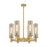 Innovations Crown Point 6Lt 24" Stem Chandelier/12" BB/MC - 434-6CR-BB-G434-12ME