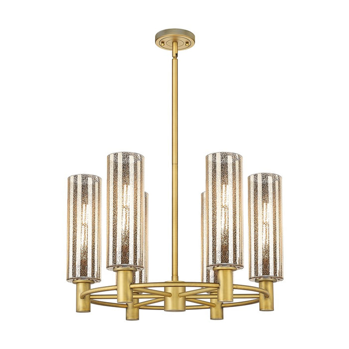 Innovations Crown Point 6Lt 24" Stem Chandelier/12" BB/MC - 434-6CR-BB-G434-12ME