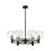 Innovations CP 6Lt 26" Athens Stem Chandelier, BK/SD - 434-6CR-BK-G124-6