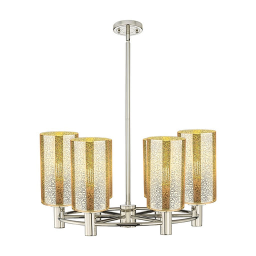 Innovations Crown Point 6Lt 24" Stem Chandelier/7" PN/MC - 434-6CR-PN-G434-7ME