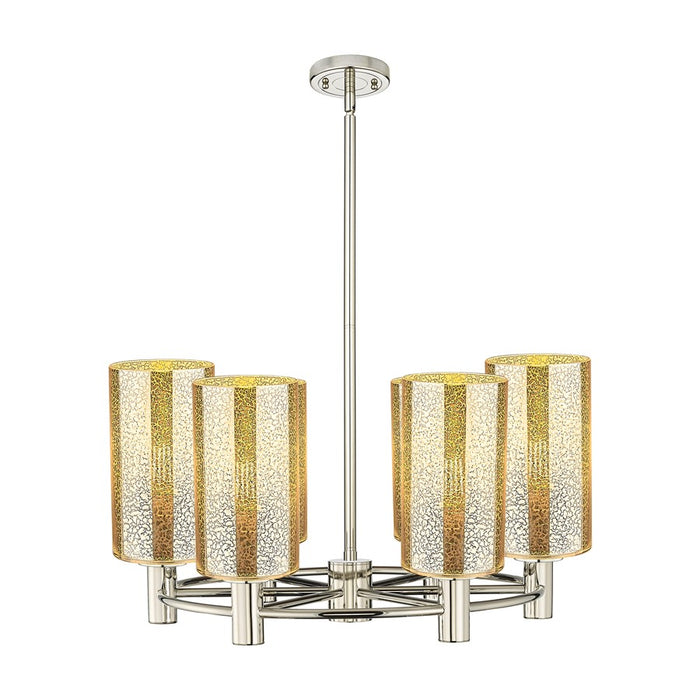 Innovations Crown Point 6Lt 24" Stem Chandelier/7" PN/MC - 434-6CR-PN-G434-7ME