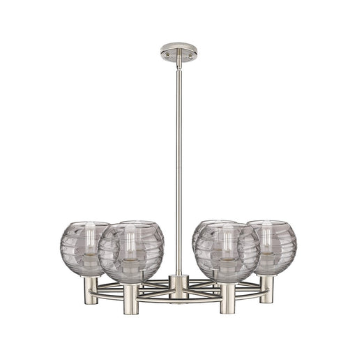 Innovations CP 6Lt 26" Athens DS Stem Chandelier, SN/SDS - 434-6CR-SN-G1213-6SM