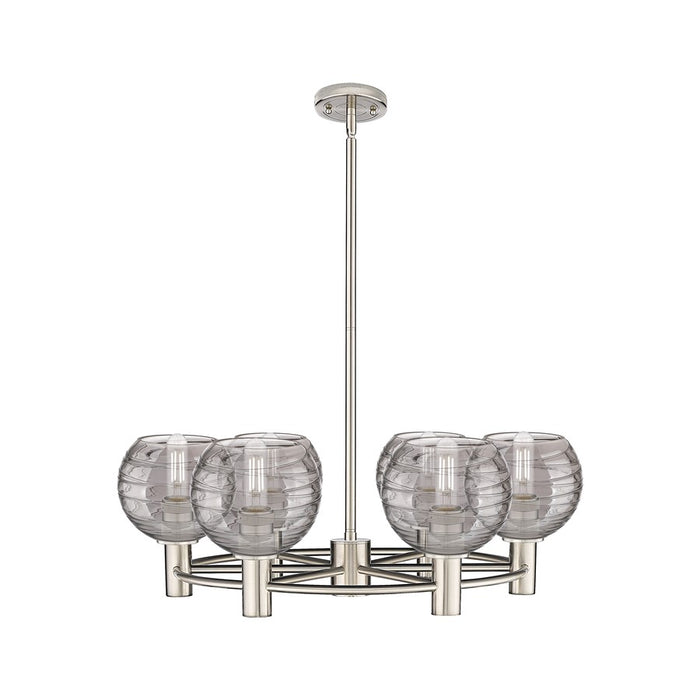 Innovations CP 6Lt 26" Athens DS Stem Chandelier, SN/SDS - 434-6CR-SN-G1213-6SM