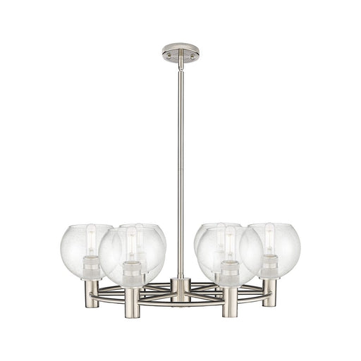 Innovations CP 6Lt 26" Athens Stem Chandelier, SN/SD - 434-6CR-SN-G124-6