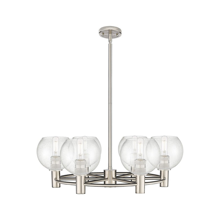 Innovations CP 6Lt 26" Athens Stem Chandelier, SN/SD - 434-6CR-SN-G124-6