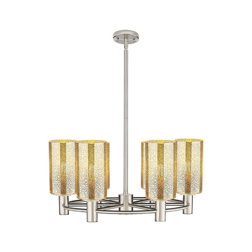 Innovations Crown Point 6Lt 24" Stem Chandelier/7" SN/MC - 434-6CR-SN-G434-7ME