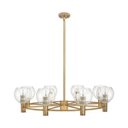 Innovations CP 8Lt 36" Athens Stem Chandelier, BB/CL - 434-8CR-BB-G122-6
