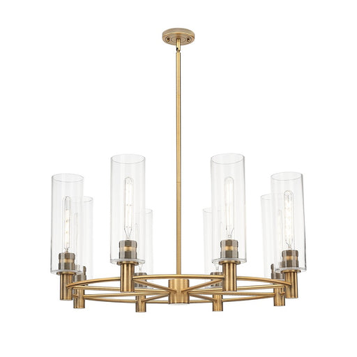 Innovations Crown Point 8Lt 32" Stem Chandelier/12" BB/CL - 434-8CR-BB-G434-12CL