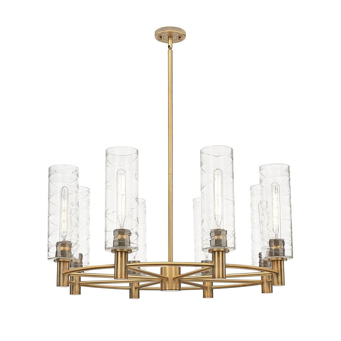 Innovations Crown Point 8Lt 32" Stem Chandelier/12" BB/DS - 434-8CR-BB-G434-12DE