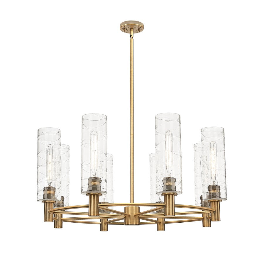 Innovations Crown Point 8Lt 32" Stem Chandelier/12" BB/DS - 434-8CR-BB-G434-12DE