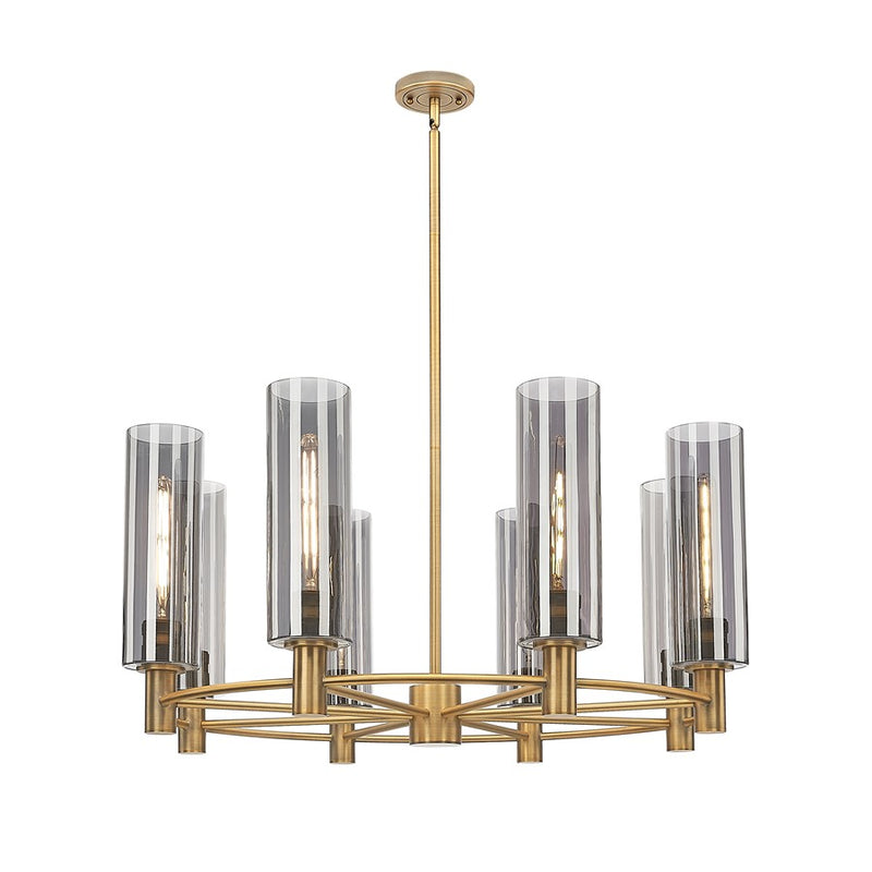 Innovations Crown Point 8Lt 32" Stem Chandelier/12" BB/SM - 434-8CR-BB-G434-12SM