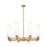 Innovations CP 8Lt 32" Stem Chandelier, 12" BB/WH - 434-8CR-BB-G434-12WH
