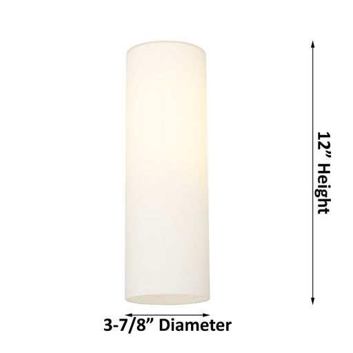 Innovations CP 8Lt 32" Stem Chandelier, 12" Brushed Brass/White