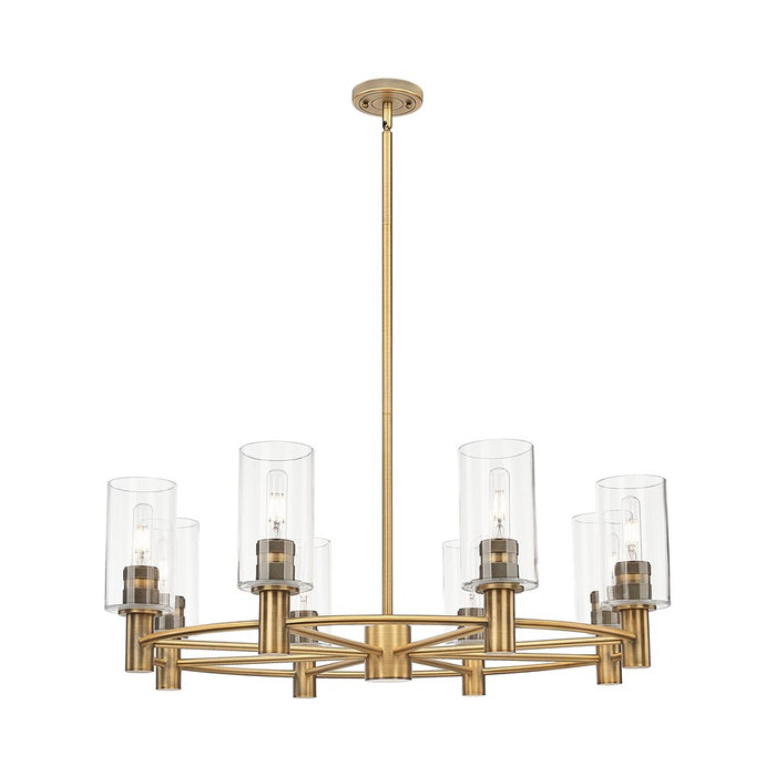 Innovations Crown Point 8Lt 32" Stem Chandelier/7" BB/CL - 434-8CR-BB-G434-7CL