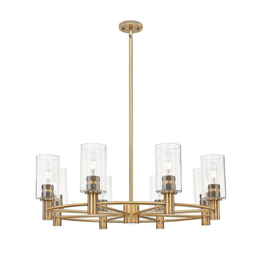 Innovations Crown Point 8Lt 32" Stem Chandelier/7" BB/SD - 434-8CR-BB-G434-7SDY
