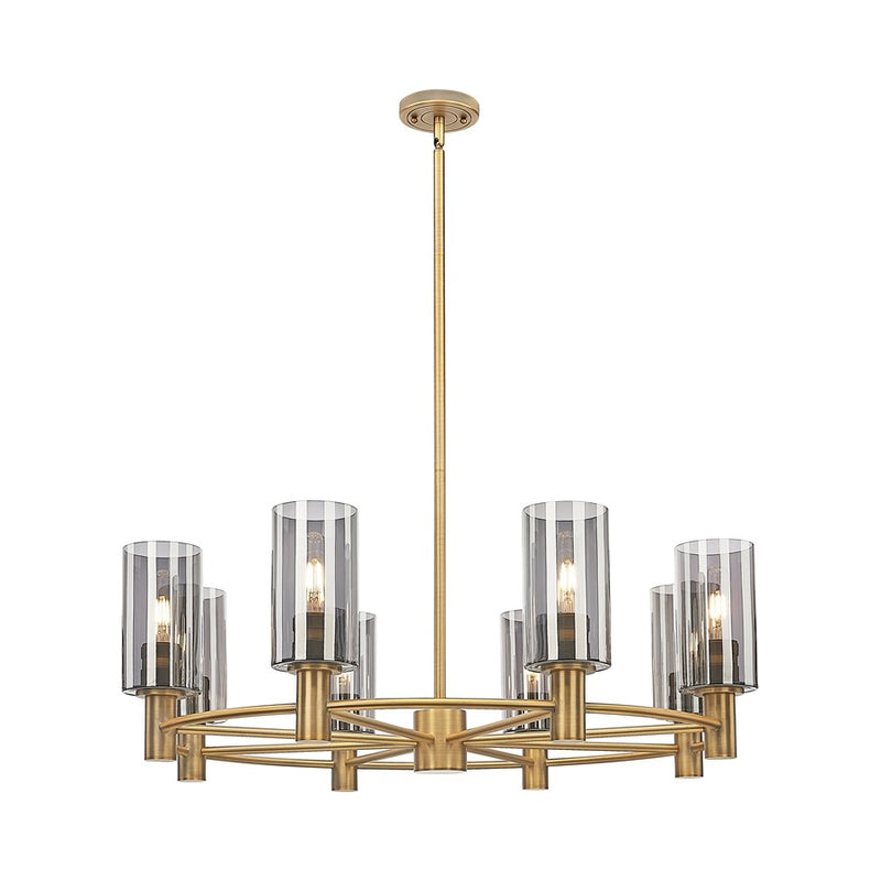 Innovations Crown Point 8Lt 32" Stem Chandelier/7" BB/SM - 434-8CR-BB-G434-7SM