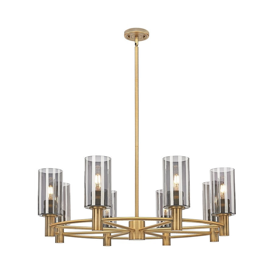 Innovations Crown Point 8Lt 32" Stem Chandelier/7" BB/SM - 434-8CR-BB-G434-7SM