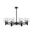 Innovations CP 8Lt 36" Athens Stem Chandelier, BK/Seed - 434-8CR-BK-G124-6