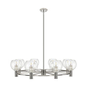 Innovations CP 8Lt 36" Athens Stem Chandelier, PN/CL - 434-8CR-PN-G122-6