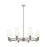 Innovations CP 8Lt 32" Stem Chandelier, 7" PN/WH - 434-8CR-PN-G434-7WH